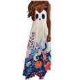 thumbnail image 2 of Qiopertar Vente de Liquidation Robe Camisole Sans Manches à Col en V Imprimée Style Décontracté d'Été pour Femmes Offres de la Semaine Moins de 5$, 2 of 5