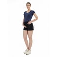 thumbnail image 6 of Yawrut Maternity 3Pack Yoga Shorts High Waist Over Bump, Soft Stretchy Pregnancy Lounge Shorts with Pockets, 6 of 8