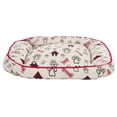 thumbnail image 4 of SAFAVIEH Genji Regular Pillow Style Dog Bed, Ivory/Red, 4 of 8