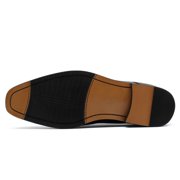 CMR CHAMARIPA Men's Shoes With Higher Heels - Black Calfskin Derby Shoes - Height Increasing Dress Shoes 2.76 Inches / 7 CM