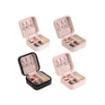 thumbnail image 5 of Topumt PU Leather Storage Box Earrings Ring Necklace Jewelry Box Zipper Storage Organizer Display Case, 5 of 6