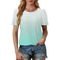 thumbnail image 3 of Zuesphe Cute Summer Tops for Women Over 50 V Neck T Shirts for Women Fitted Blouses for Women Dressy Casual Plus Graphic Tees for Women Vintage 70S, 3 of 5