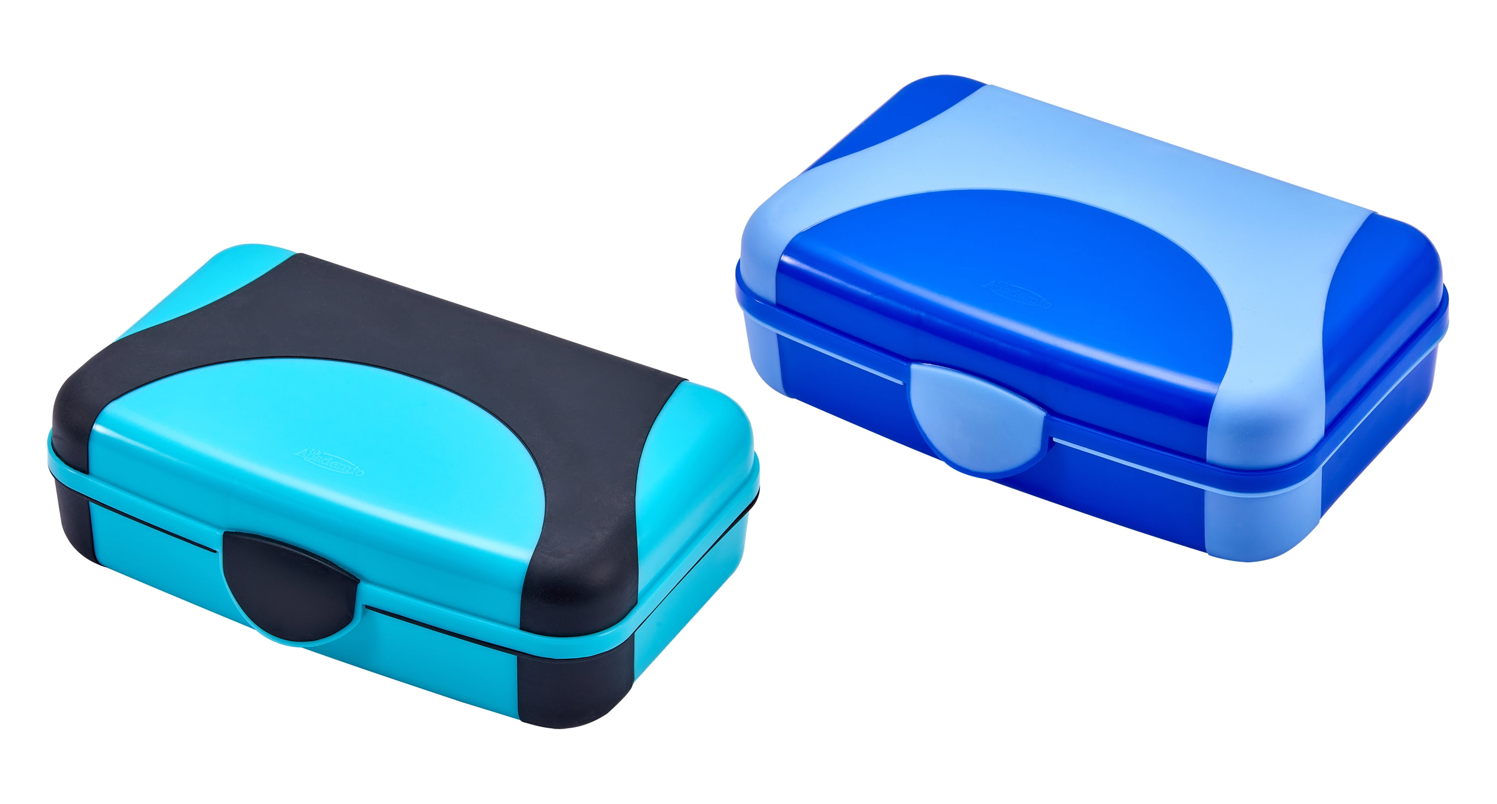 It's Academic Hard Pencil Case, Durable Plastic Pencil Box, KidFriendly Colors in Blue