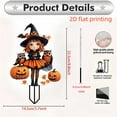 thumbnail image 3 of 2D Flat Halloween Garden Stakes, Small Witch and Pumpkin Man Yard Decor, Outdoor Lawn Decoration for Halloween Festival - C, 3 of 4