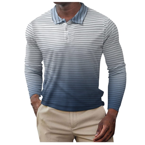 Camisas de manga larga con botones de solapa y costuras en bloques de colores para hombre Pompotops oipoqjl13360
