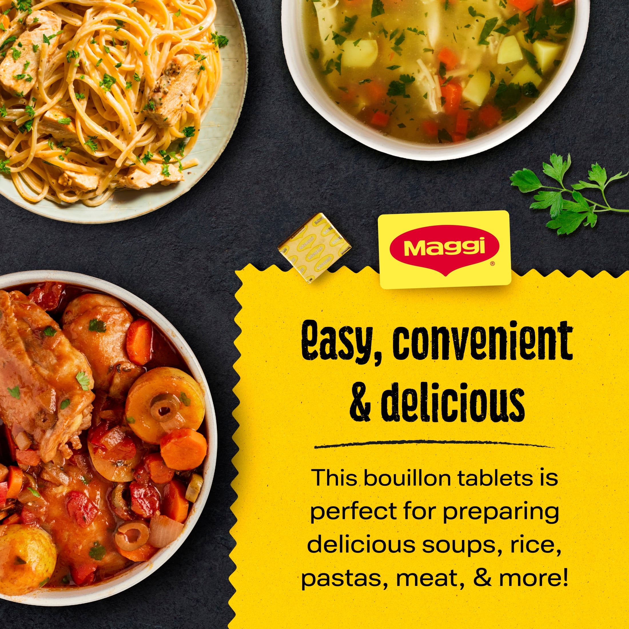 (6 pack) Maggi Chicken Flavor Bouillon Cubes, 10.2 Oz 8.89 oz