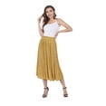 thumbnail image 6 of Zeagoo Womens Casual Boho Skirt Polka Dot High Waist Pleated A-Line Swing Midi Skirts with Pockets, 6 of 9