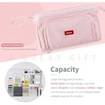 thumbnail image 3 of Ameitech Pencil Case,Large Capacity Pencil Pouch Handheld Pen Bag,School Supplies for Teen Girls，Pink, 3 of 8