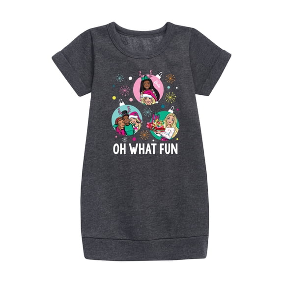 Barbie - Holidays & Christmas - Oh What Fun Ornaments - Toddler & Youth Girls Fleece Dress