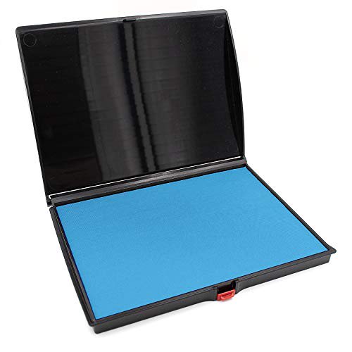 Extra Large Premium Light Blue Ink Stamp Pad 5" by 7" Quality Felt