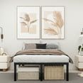 thumbnail image 3 of King Size Bed Frame King Platform Bed Frame with LED Lights 14 Inch Tall King Mattress Base King Platform Bed Frame with Charging Station, 3 of 10