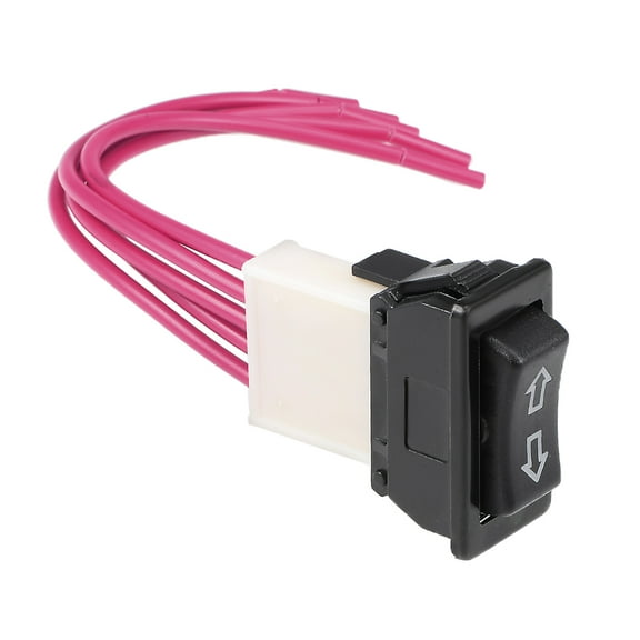Universal 5-Pin Car Window Switch Car Control Master Rocker Switch With Switch & Wiring Harness  Momentary DC12V