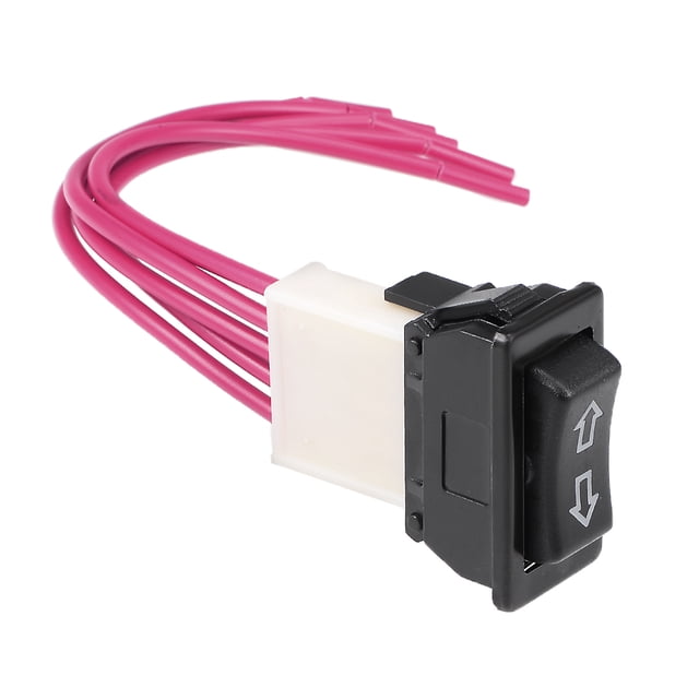 Interruptor de ventana de automóvil universal de 5 pines, interruptor maestro de control de automóvil con interruptor y arnés de cableado Momentáneo DC12V