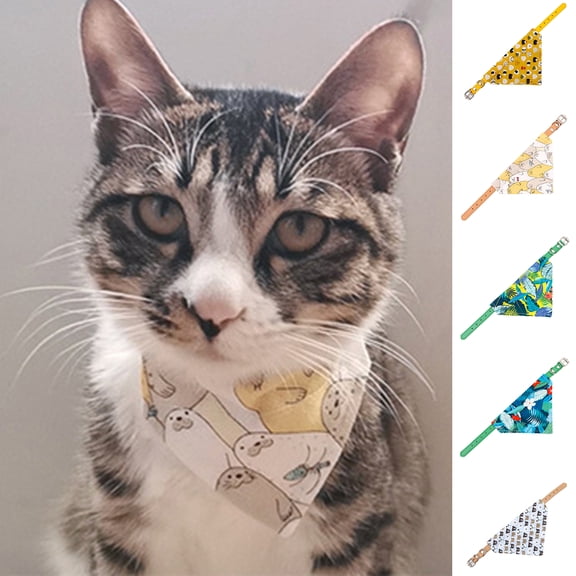 Cheers.US Adjustable pet collar triangle scarf cat dog Bib Bib Bib Bib towel Japanese Dog Accessories