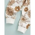 thumbnail image 4 of 3Pcs Baby Girl Outfits Floral Sweatshirt + Pants + Headband Infant Fall Winter Clothes White 12-18 Months, 4 of 10