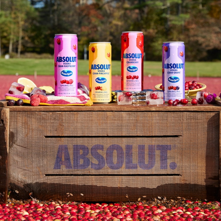 Absolut + Ocean Spray Ready-to-Drink Vodka Cocktail, Variety Pack