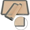 thumbnail image 3 of Silicone Baking Mat - Set of 2 Half Sheet (11 5/8" x 16 1/2"), 1 Scraper, 1 Oil brush - Non Stick Silicone Liner for Bake Pans & Rolling - /Pastry/Cookie/Bun/Bread Making, 3 of 7