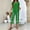 Green, variant on Women's 2 Piece Casual Outfit Set Casual Summer Wide Leg Crop Pants and Top Matching Suits