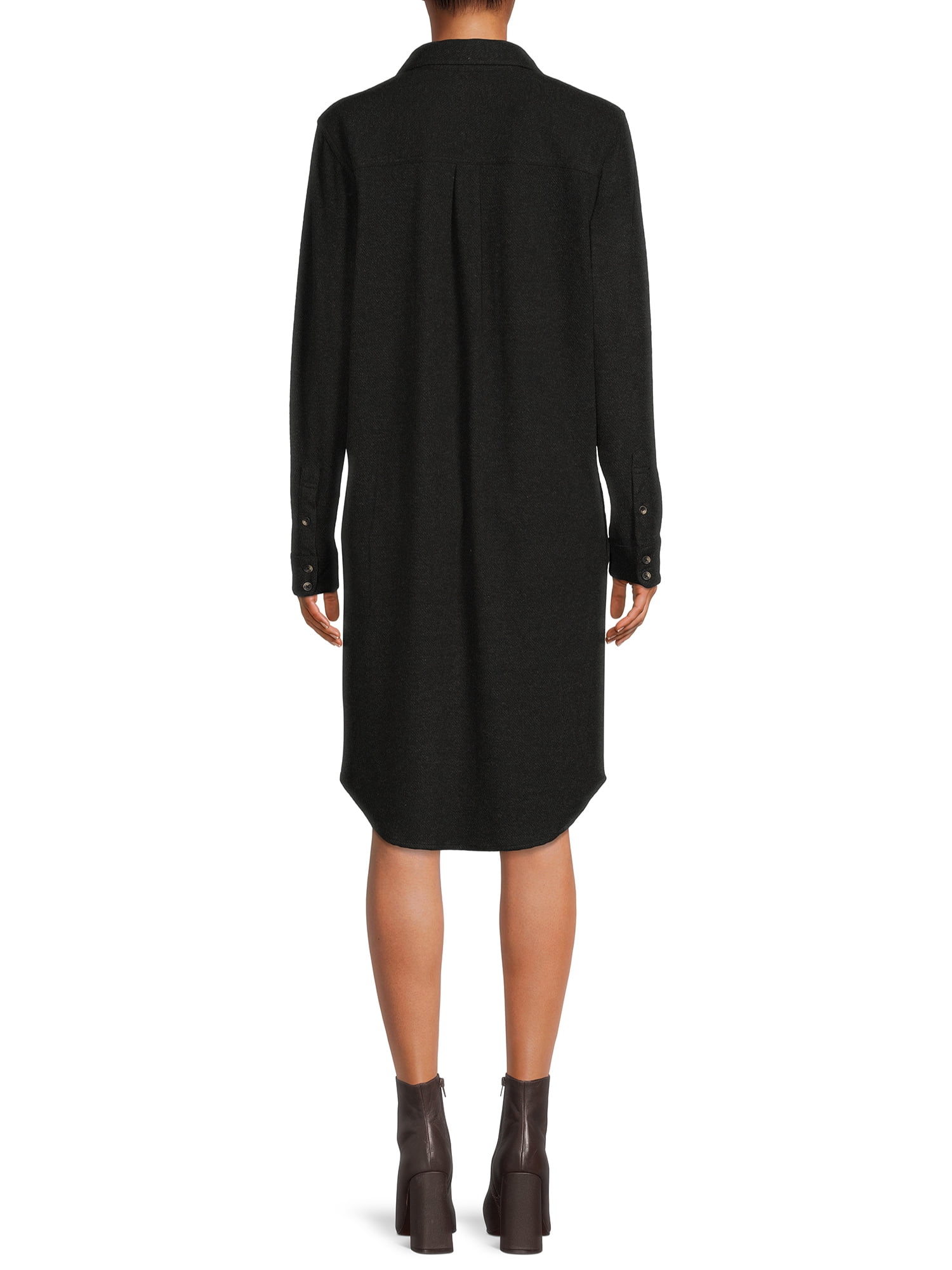Eliza Long Solid Button Down Dress