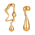 thumbnail image 4 of Water Drop Earrings for Woman Girls Statement Earrings Tear Drop Hoops for Gold, 4 of 9