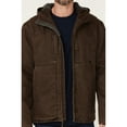thumbnail image 3 of Hawx Work Gear Men's Castile Weathered Duck Hooded Zip-Front Insulated Work Jacket - HXFA21O10-BROWN   US, 3 of 4