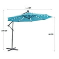 thumbnail image 4 of 10 ft LED Lighted Outdoor Patio Offset Cantilever Umbrella,Blue, 4 of 7