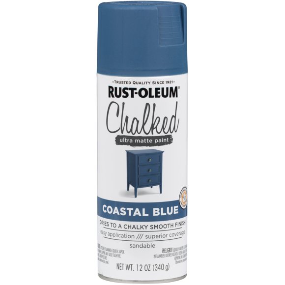 Rust-Oleum Chalked Matte Spray Paint 12oz-Coastal Blue