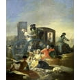 thumbnail image 2 of Goya, Francisco De 15x17 Black Ornate Wood Framed with Double Matting Museum Art Print Titled - The Pottery Vendor, 2 of 4