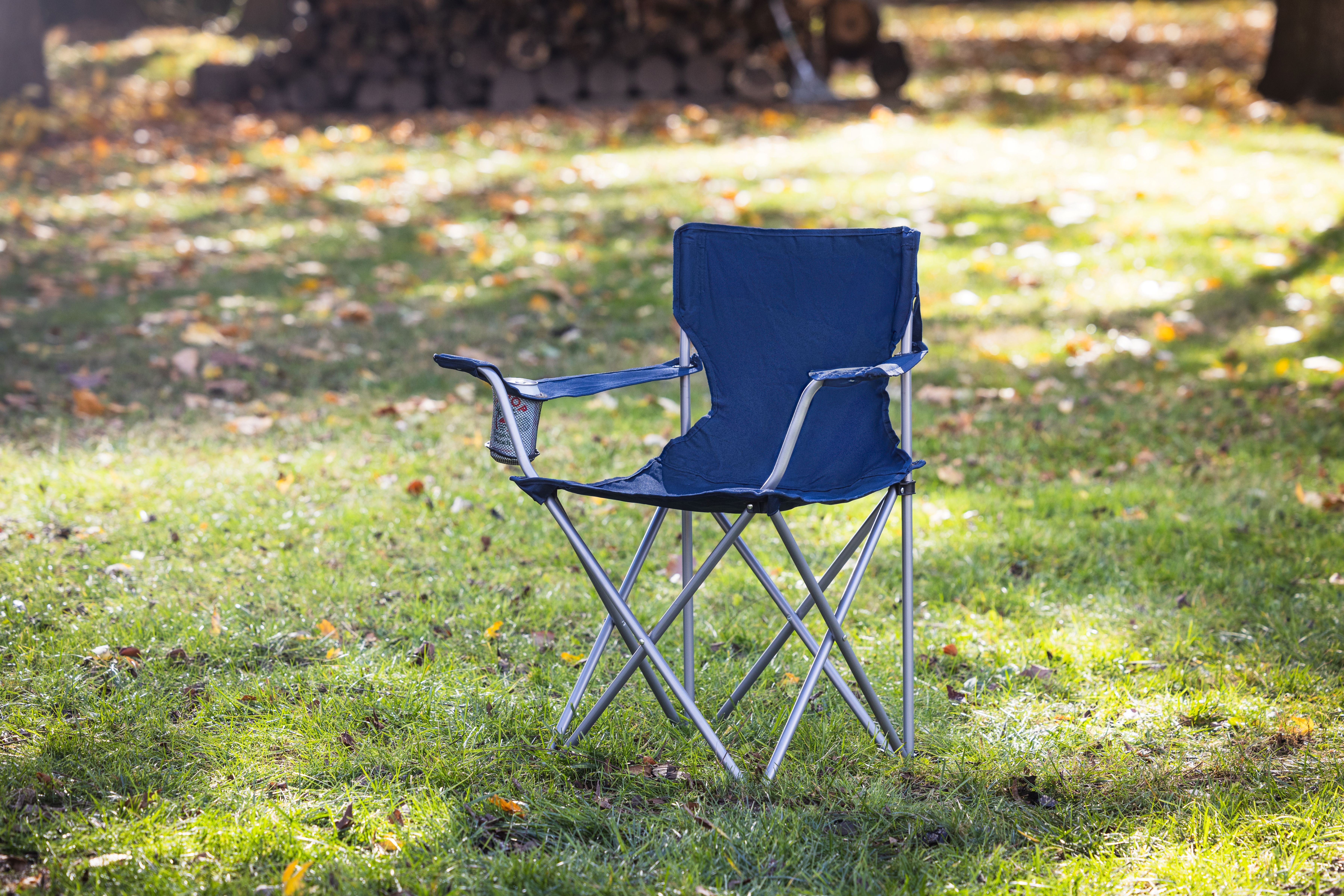 Ozark Trail Basic Quad Folding Camp Chair With Cup Holder, Blue, Adult - image 12 of 14