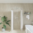thumbnail image 2 of Naiture Half-Oval Stainless Steel Shower Rod, Shower Curtain Rod with Swivel Ceiling Support in 36" L X 36" W, Chrome Finish, 2 of 7