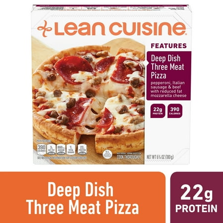 Lean Cuisine Features Deep Dish Three Meat Frozen Pizza 6.375 oz.