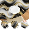 thumbnail image 4 of Black Marble Gold Wave Pattern Round Fitted Tablecloth with Elastic Edge,Dining Table Cover Waterproof,Outdoor Round Tablecloth for Camping,Dining,Indoor and Outdoor, 4 of 7