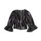 thumbnail image 2 of bar III Blusa floral para mujer, negro, extra pequeña, 2 of 2