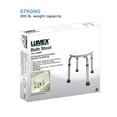 thumbnail image 4 of Lumex Adjustable Round Shower Stool Bath Bench Seat with Non-Slip Feet, White, 4 of 4