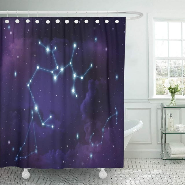 Cortina de Ducha ABPHQTO Signo Zodiaco Estrella Sagitario 160x180 cm