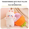 thumbnail image 6 of Herrnalise Plush Toy Pig Doll Strawberry Doll for Toddler 2-8 Easter Stuffed Bunny Pig Turn Into Rabbit Fruit Doll Carrot Strawberry Cute Bunny Doll Plush Toy 15.7Inch-D-M, 6 of 7