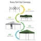 thumbnail image 4 of Historyli Tienda de campaña plegable de 10 x 10 pies, resistente, impermeable, con 3 alturas ajustables, color verde, 4 of 9