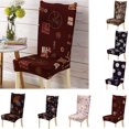 thumbnail image 4 of Protector de asiento de silla de taburete de hotel floral elástico combinado extraíble para todas las estaciones Methold JJ16126-05, 4 of 6