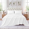 thumbnail image 3 of WISHEAD 4 Piece King Sheet Set, Deep Pocket Soft Bed Sheets, Breathable Cooling Bedding, Easy Care, White, 3 of 10