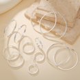 thumbnail image 2 of YOUNGYUE Silver Plated CZ Hoop Earrings for Women, Hypoallergenic Rhinestone Earrings, Jewelry Gifts,25-70mm, 2 of 6