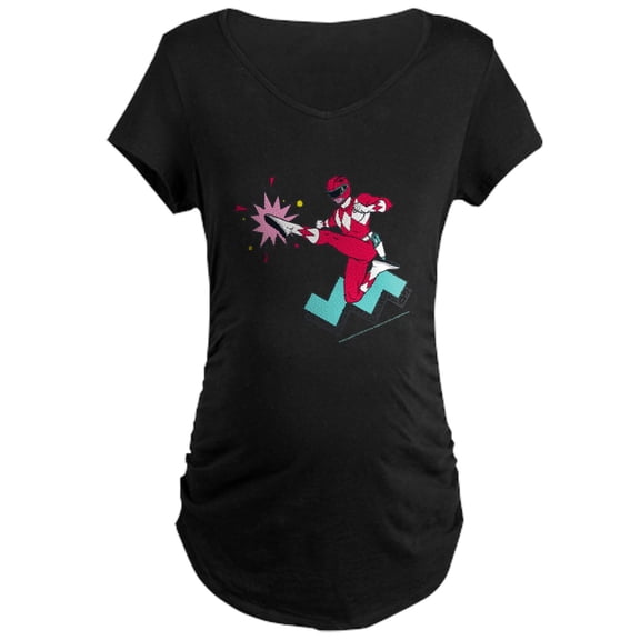 CafePress - Power Rangers Red Ranger Women's Maternity T Shirt - Maternity Dark T-Shirt