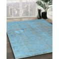 thumbnail image 3 of Ahgly Company Machine Washable Indoor Round Contemporary Blue Koi Blue Area Rugs, 4' Round, 3 of 7