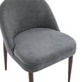 thumbnail image 6 of Christopher Knight Home Chenille Upholstered Dining Chair with Curved Back, Dark Grey Set of 2, 6 of 9