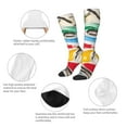 thumbnail image 6 of Lsque Colorful Abstract Bumper Cars Printed Crew Socks Men's Women's LightWeight Thin Casual Calf Socks ,Knee High Socks,Cotton Socks, 6 of 9