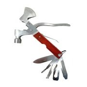 1 Pack of Camping Gear Multi Tool, Multi-Purpose Emergency Survival Tools, with Axe, Hammer, Plier, Knife, etc