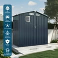 thumbnail image 5 of 6X4Ft Metal Outdoor Storage Shed with Lockable Door, Waterproof Tool Shed for Garden & Backyard, 5 of 7