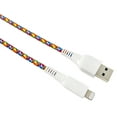 thumbnail image 6 of (5 pack) onn 6ft Lighting to USB A Braided Cable, MFI Certified, Rainbow - Compatible with iPhone 14/13/12/11/X/XR/XS/8/7/6/5, iPad, Airpods and more, 6 of 13