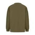 thumbnail image 6 of Trendy Sweatshirts for Women Waffle Textured Plain Oversized Crewneck Pullover Hooded Tops with Chest Pocket (2XL, Army Green), 6 of 7
