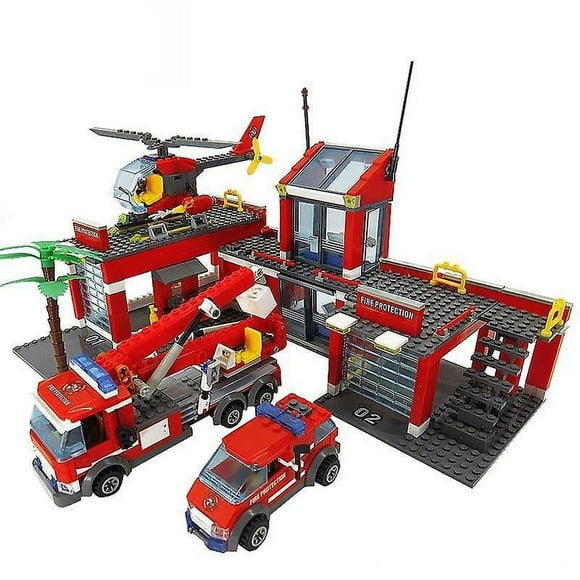 Fire Station Model Building Blocks-ZJKDGJKJ