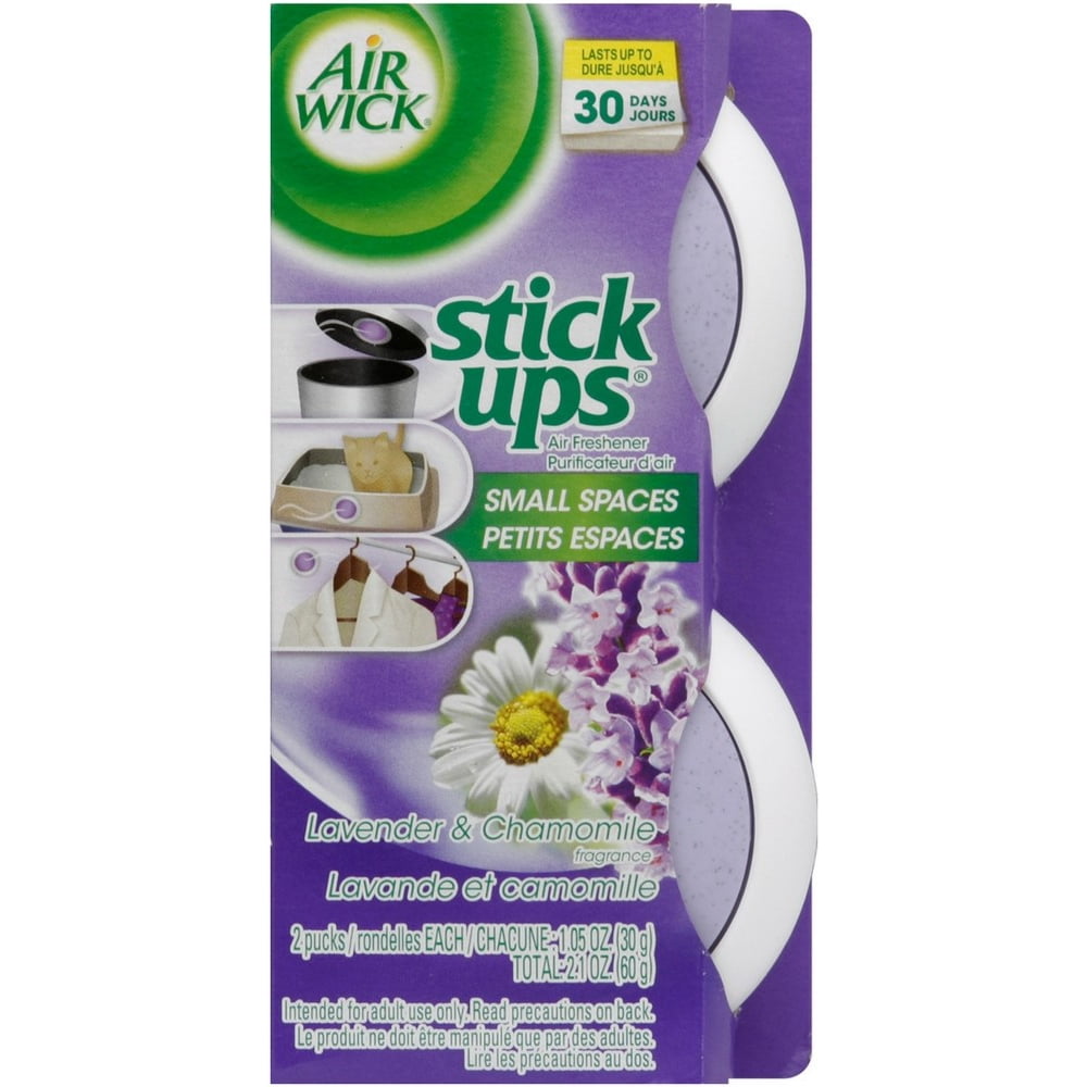 6 Pack Air Wick Stick Ups Air Freshener, Lavender and Chamomile 2ct